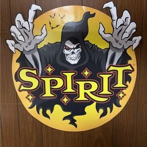 Spirit Halloween Jack the Reaper Wall Decor cling.